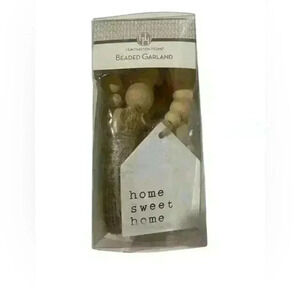 NWT Huntington Home Farmhouse‎ Home Sweet Home Beaded Wooden Tassel